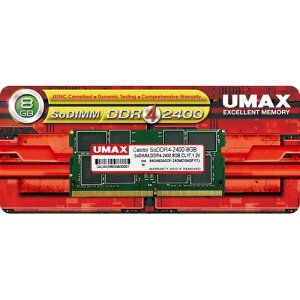 UMAX ���[�}�b�N�X UM-SODDR4S-2400-8G �m�[�gPC�p������ DDR4-2400 PC4-19200 8GB 260pin SO-DIMM �V���O�� 1.2V �i�v�ۏ� ���� ����