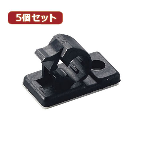 YAZAWA 5個セットケーブルクリップ 内径:6mm 公式ショップ ショッピング FKN6X5 黒 10個入