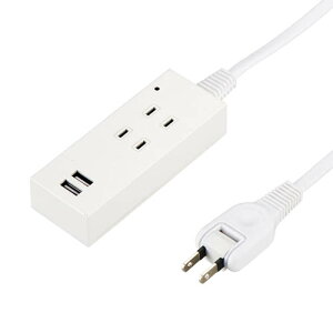 5�Z�b�g YAZAWA ���K�[�h�t2AC2USB2.1A1.5m�z���C�g Y02K4015WH2UX5