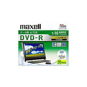 maxell f[^pDVD-R/Ж4.7GB/1?16{ CPRMΉ/ 20g DRD47WPD.20S