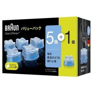 台数限定特価 除菌 シェーバー用 アルコール除菌 ブラウン CCR5 クリーン&リニューシステム専用洗浄液カートリッジ 5個+1個入り CCR5-CR