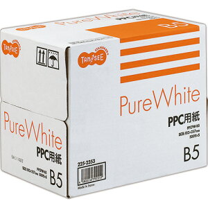TANOSEE PPC用紙 Pure White B5 1箱(2500枚:500枚×5冊)
