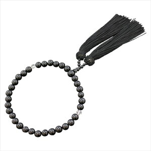 匠 数珠 女性用 念珠 略式数珠 本水晶 オニキス クリア 黒 ブラック 8mm 葬式 葬儀 法事 数珠入れ 全宗派対応 0002nbl-002bk