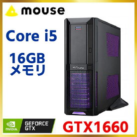 マウスコンピュータ ゲーミングデスクトップ windows10 home GeForce GTX 1660 Core i5-11400 512GBSSD メモリ16GB GTSD114M16S5G166