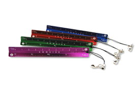 コンサイス アルミカラー三角スケール 10cm ストラップ付 プレミアムカラー 定規 製図 かわいい