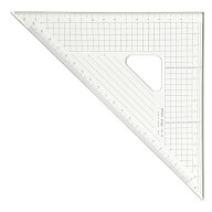 コンサイス ステンエッジ三角定規 45度 24cm 側面ステンレス加工 方眼 24T-45 大きい 定規 ものさし スケ…