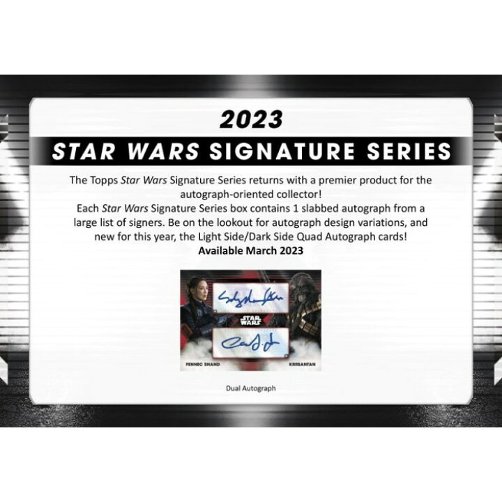 楽天市場】O Topps 2023 STAR WARS SIGNATURE SERIES 2023 トップス 