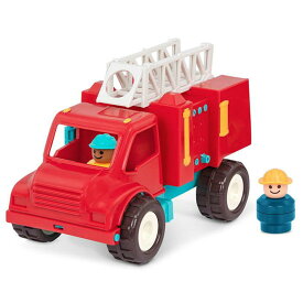 O B.toys BX1840 しょうぼうしゃ（消防士フィギュア2体付き） ビートイズ 消防車 1歳6ヶ月 1歳半 おもちゃ 室内遊び くるま 車 乗り物 玩具 男の子 女の子 ギフト プレゼント 誕生日 お祝い 贈り物 ブラックフライデー クリスマス