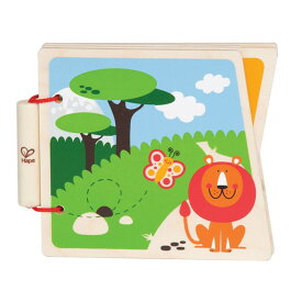 Hape ハペ E0031 ピクチャーブック アットザズー 10ヶ月 木製 木のおもちゃ 玩具 木 絵本 ベビー ベビー玩具 室内遊び 出産祝い ギフト プレゼント 誕生日 お祝い 贈り物 ブラックフライデー クリスマス