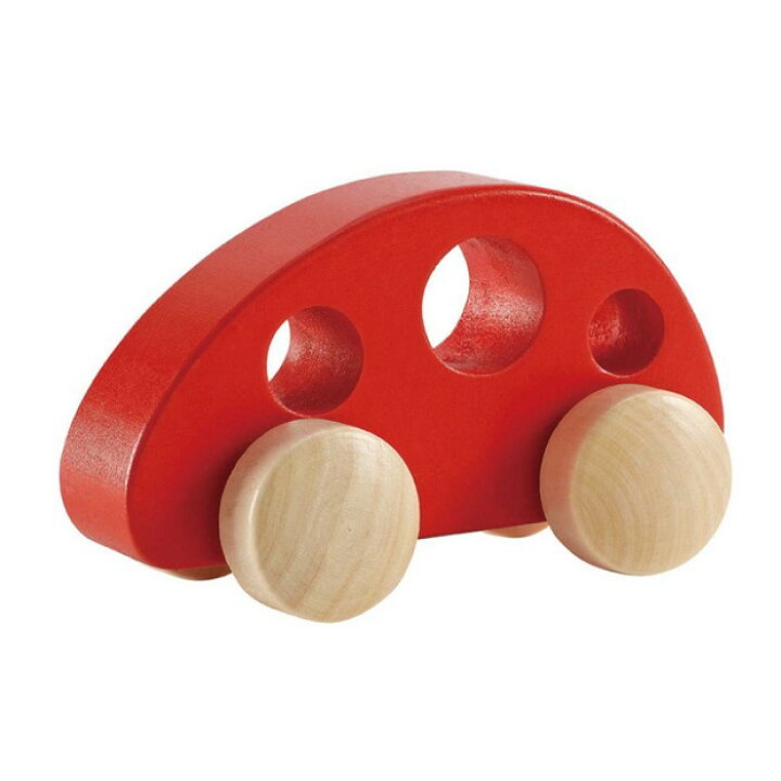 楽天市場】Hape ハペ E0052 ミニバン（レッド） 10ヶ月 木製 木の 