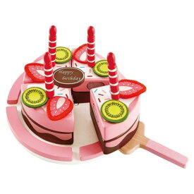 Hape ハペ E3140 ダブルフレーバーバースデイケーキ 3歳 木製 木のおもちゃ 玩具 木 ままごと ごっこ遊び 室内遊び ギフト プレゼント 誕生日 お祝い 贈り物 ブラックフライデー クリスマス