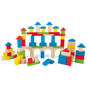 Hape ハペ E0427 つみき 100ピース 1歳 木製 木のおもちゃ玩具 知育 列車 積み木 ブロック遊び ベビー ベビー玩具 室内遊び 出産祝い ギフト プレゼント 誕生日 お祝い 贈り物 ブラックフライデー