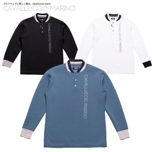 cavalluccio marino カヴァルッチョ マリーノ Men&Unisex Pure Cool Polo Shirt 2402-01PS001 メンズ・ユニセックス 長袖ポロシャツ (メンズ) ゴルフウェア シンプル 日本製 カバルッチョ マリーノ【B-ONE】