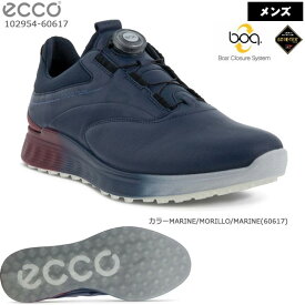 【2023年モデル】 ECCO エコー S-THREE BOA スパイクレスシューズ (メンズゴルフシューズ)　カラー：MARINE/MORILLO/MARINE 102954-60617 【B-ONE】