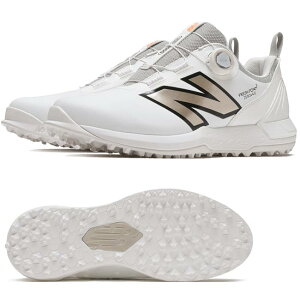ニューバランス ゴルフ シューズ UGS2500D ゴルフスパイクレスシューズ カラー:White with Gold ウィズ2E new balance golf Fresh Foam X 2500 v4 BOAR 【2025年モデル】【B-ONE-Y】