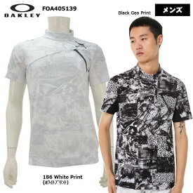 【バーゲン!30%OFF!!】 【2023年春夏モデル】OAKLEY (オークリー) Skull Icy Breath Digital Mock Shirt 半袖モックネックシャツ (メンズ) FOA405139 吸汗速乾【B-ONE】