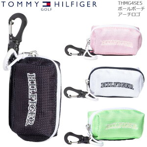 【2024年春夏モデル】 TOMMY HILFIGER GOLF トミーヒルフィガーゴルフ THMG4SE5 ボールポーチ アーチロゴ ボールケース【B-ONE-Y】