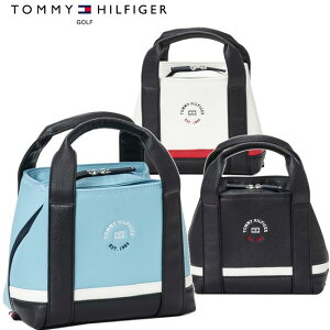 【2025年秋冬モデル】 TOMMY HILFIGER GOLF トミーヒルフィガーゴルフ THMG5FT5 ラウンドバッグ フラッグロゴ ポーチ ミニトート【B-ONE-Y】