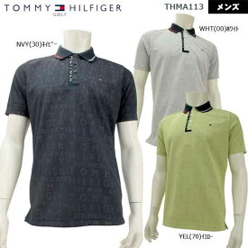 【春夏モデル】 TOMMY HILFIGER GOLF トミーヒルフィガーゴルフ　THロゴジャガードポロシャツ　（メンズ) THMA113　メンズ半袖ポロシャツ 　14850【B-ONE】