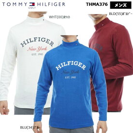 【バーゲン!30%OFF!!】【2023年秋冬モデル】 TOMMY HILFIGER GOLF トミーヒルフィガーゴルフ　ロゴ ハイネックシャツ（メンズ) THMA376【B-ONE】