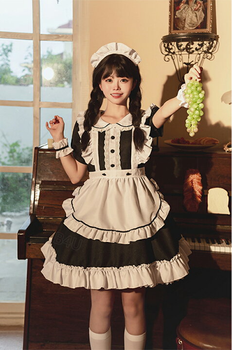 楽天市場】即日発送あり! メイド服 4点セット クラシック 定番 女の子 