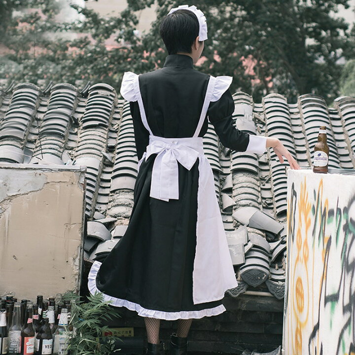 楽天市場】メイド服 ロング メイド 4点セット クラシック 本格 定番 