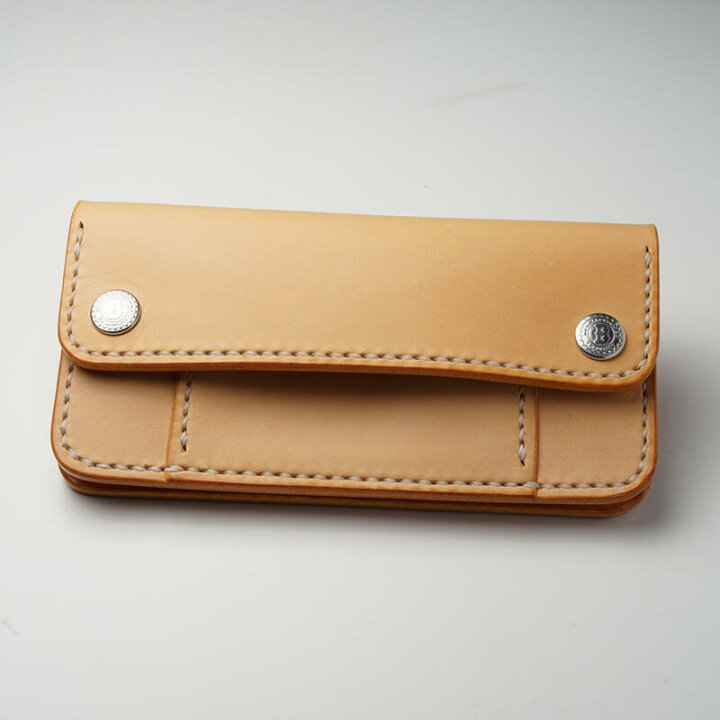 LW④【ベージュ】ロングトラッカーウォレット サドルレザー TRWE-VBR  