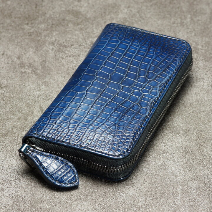 クロコダイル ポロサス 財布 コンパクトウォレット ハンドメイド 