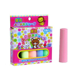 チョーク 太書きタイプ 蛍光 5色入 (100円ショップ 100円均一 100均一 100均)