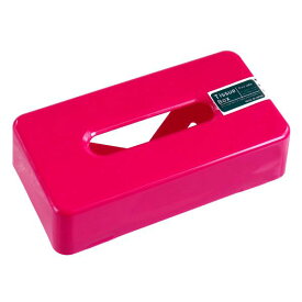 ティッシュボックス ピンク 26.3×14×高さ6.7cm (100円ショップ 100円均一 100均一 100均)