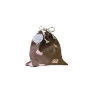 コットン巾着袋 ベア 25×25cm ［色柄指定不可］ (100円ショップ 100円均一 100均一 100均)
