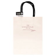 ペーパーバッグ ロゴ 23×18×マチ8cm 3枚入 ［色指定不可］ (100円ショップ 100円均一 100均一 100均)