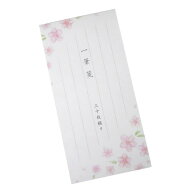一筆箋 花形 16.5×8cm 30枚入 ［色柄指定不可］ (100円ショップ 100円均一 100均一 100均)