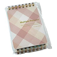 A7ポケットメモ チェック 60枚×2冊入 (100円ショップ 100円均一 100均一 100均)