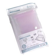 ドキュメントファイル ミニ 6ポケット カラー 半透明 11.5×17.8×2.5cm ［色指定不可］ (100円ショップ …