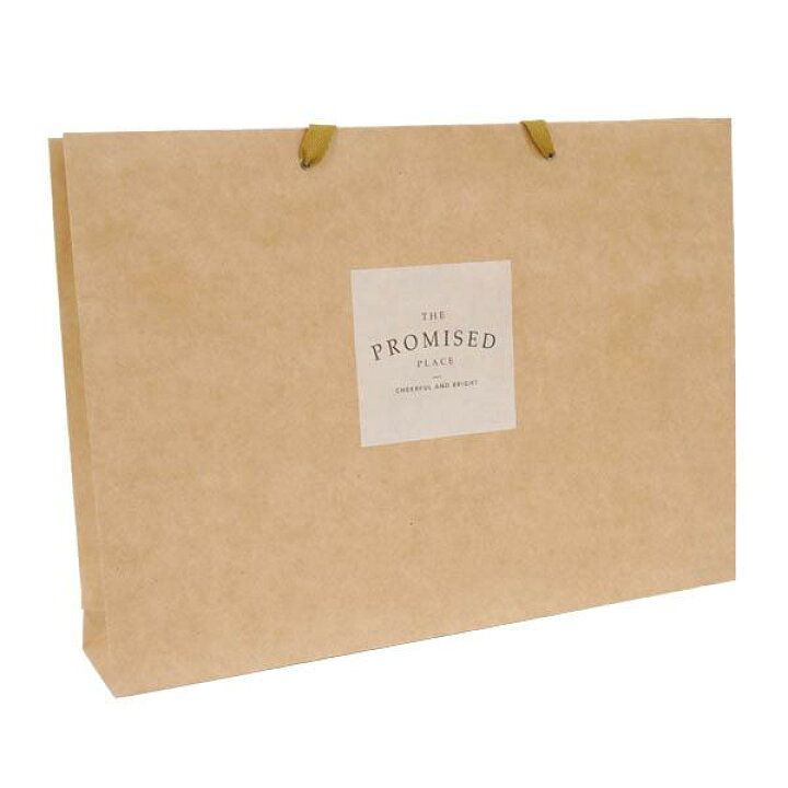 楽天市場】ペーパーバッグ ヨコ クラフト ロゴデザイン 32.5×45×マチ  