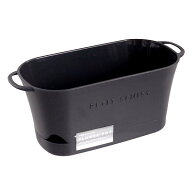 バスケットプランター フラワーポット ダークグレー 受皿付 容量980ml (100円ショップ 100円均一 100均一…