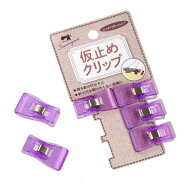 仮止めクリップ 1.8×3.3×1.1cm 6個入 ［色指定不可］ (100円ショップ 100円均一 100均一 100均)