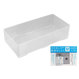 引き出し整理ボックス クリア Mサイズ(10×20×高さ5.2cm) (100円ショップ 100円均一 100均一 100均)