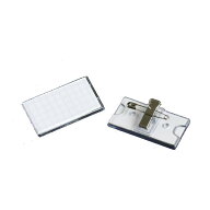 アクリル名札 ハードタイプ 2.8×5.1cm 2個入 (100円ショップ 100円均一 100均一 100均)