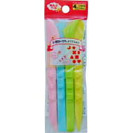 ねんどヘラ 4本入 8種類の型押し付 ［色指定不可］ (100円ショップ 100円均一 100均一 100均)