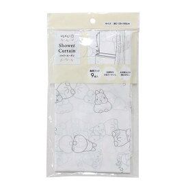 USAGI シャワーカーテン 135×180cm (100円ショップ 100円均一 100均一 100均)