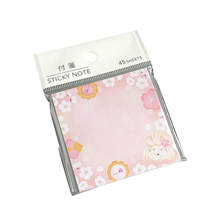 楽天市場】付箋 桜巡り SD スイーツ柄 7×7cm 45枚入 ［色柄指定不可 