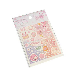 マスキングダイカットシール 桜巡り SD スイーツ柄 112片入 (100円ショップ 100円均一 100均一 100均)