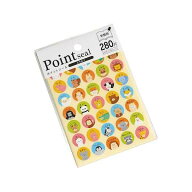 ポイントシール 学習用 どうぶつ 直径1.5cm 280片入 (100円ショップ 100円均一 100均一 100均)