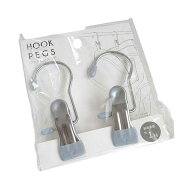 フックピンチ 10.5×4.3×2.5cm 2個入 (100円ショップ 100円均一 100均一 100均)