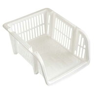 のせのせストッカー たて型 ホワイト サンテール 37.5×29.6×高さ16cm