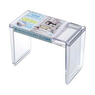 洗面鏡スライドラック クリアー 14~22×7×高さ10.5cm (100円ショップ 100円均一 100均一 100均)