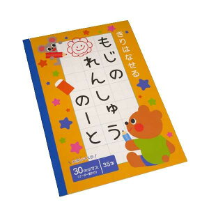 きりはなせるノート もじのれんしゅう 30mm 35字 30枚 (100円ショップ 100円均一 100均一 100均)