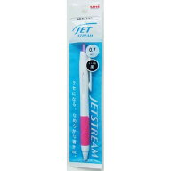 油性ボールペン ジェットストリーム 白ピンク ボール径0.7mm 黒